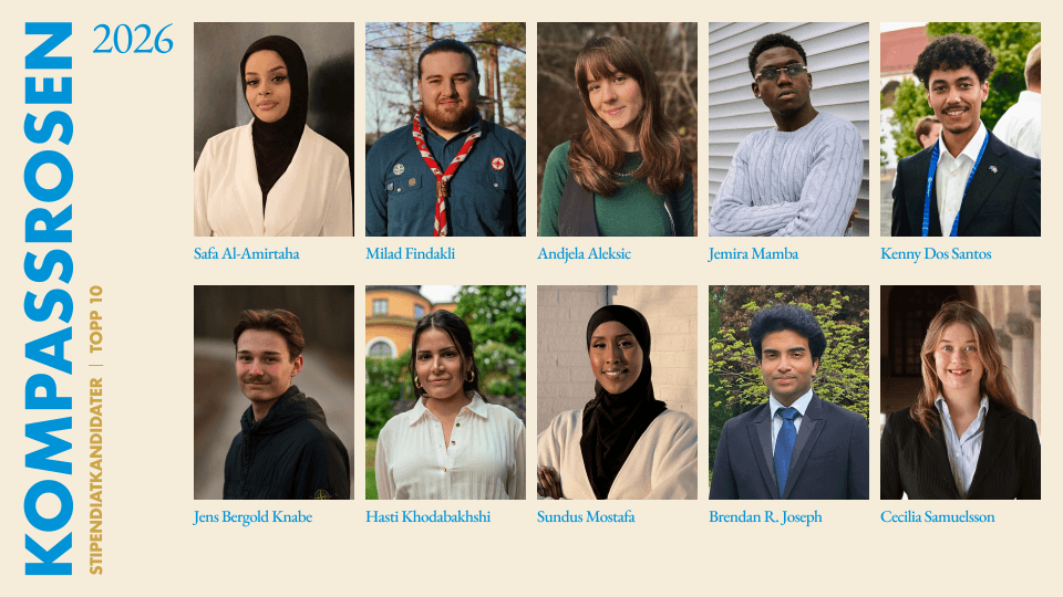 De tio toppkandidaterna till Kompassrosen 2026